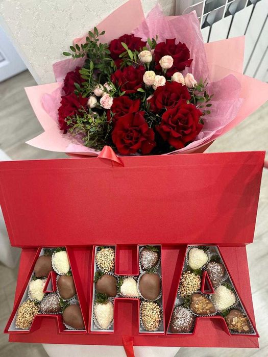 Клубника в шоколадн Актобе,букеты