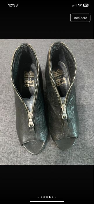 Pantofi piele stil sandale