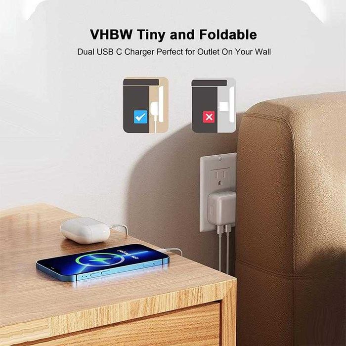 Set Incarcator Fast Charge 50W Dual Charger Pentru IPhone - NOU!