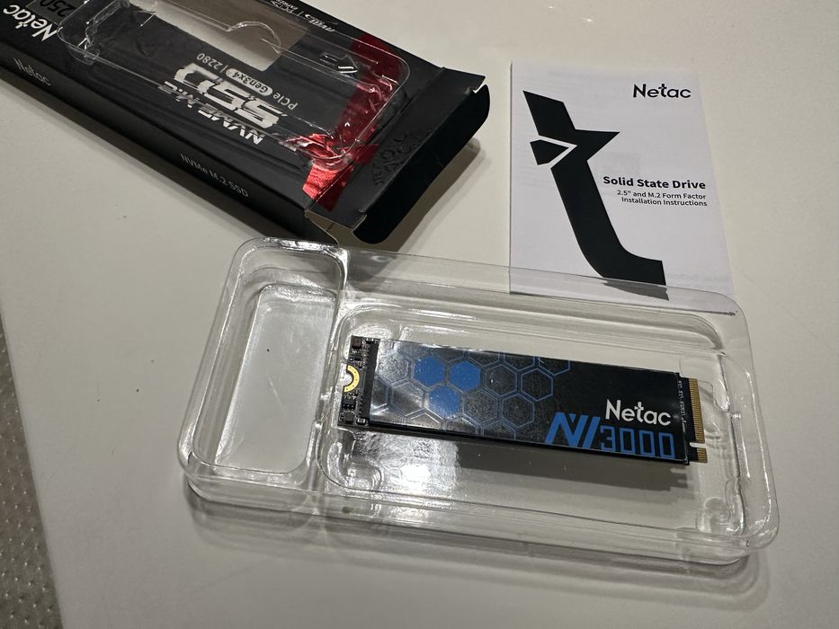 SSD intern 250GB netac m.2 3000Mb/s pc gaming