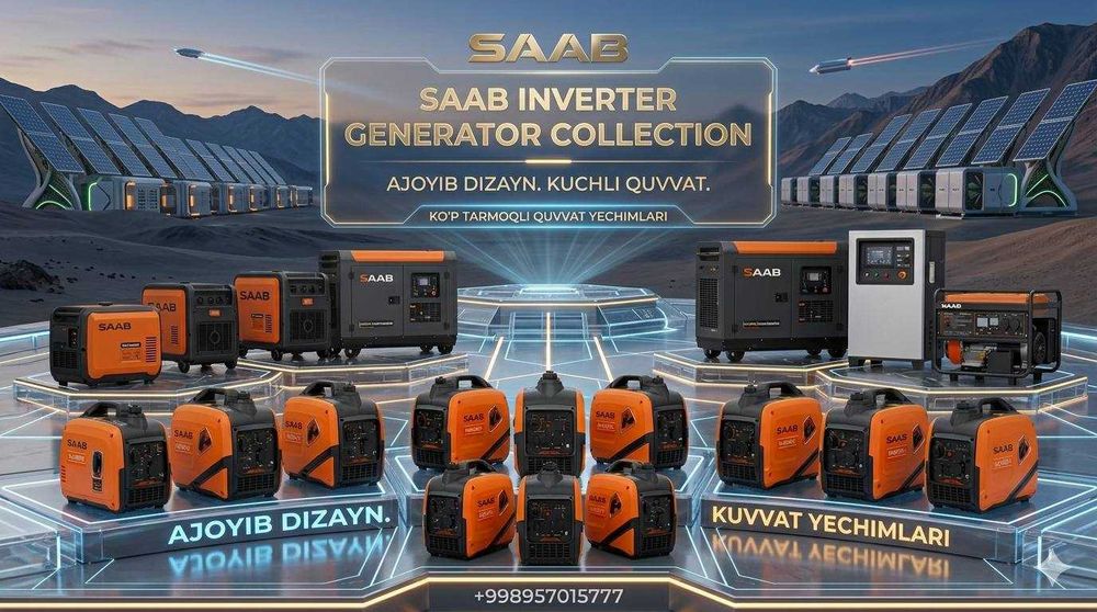 Generator Inverter Ovozsiz Tejamkor Yangi SAAb brendi Original 2.2kWA