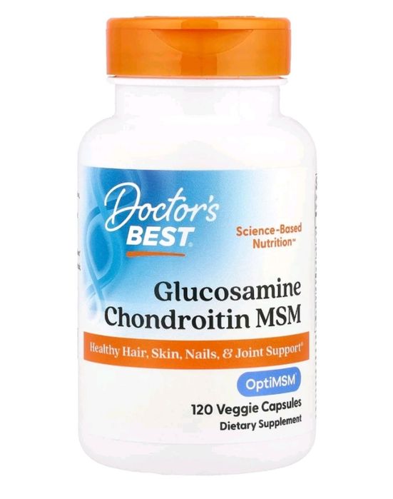 глюкозамин, хондроитин и МСМ с OptiMSM, 120 вегетарианских капсул