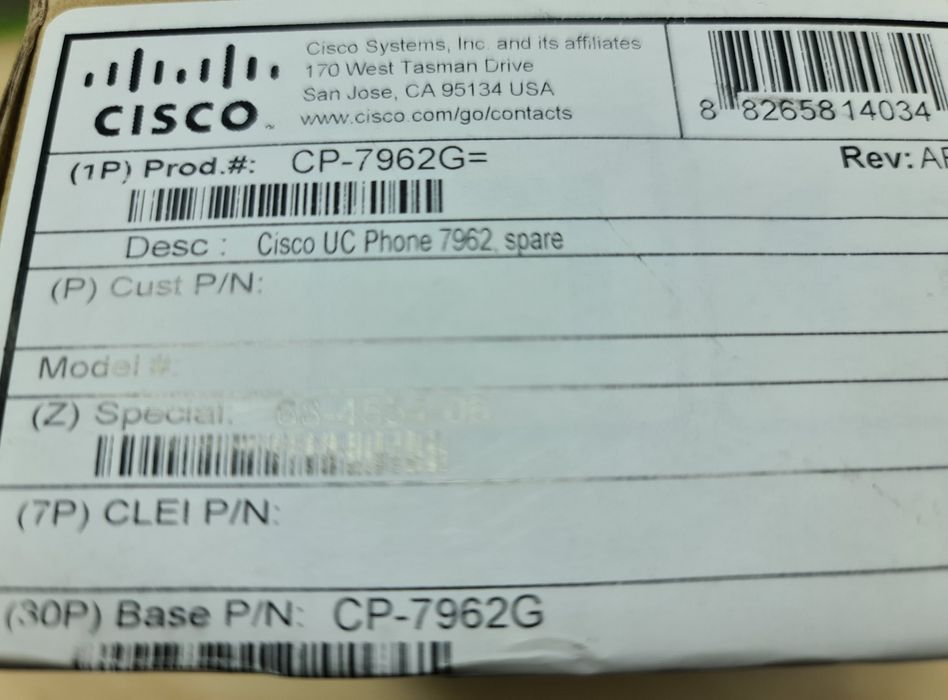 Telefon VoIP CISCO 7962G nou sigilat