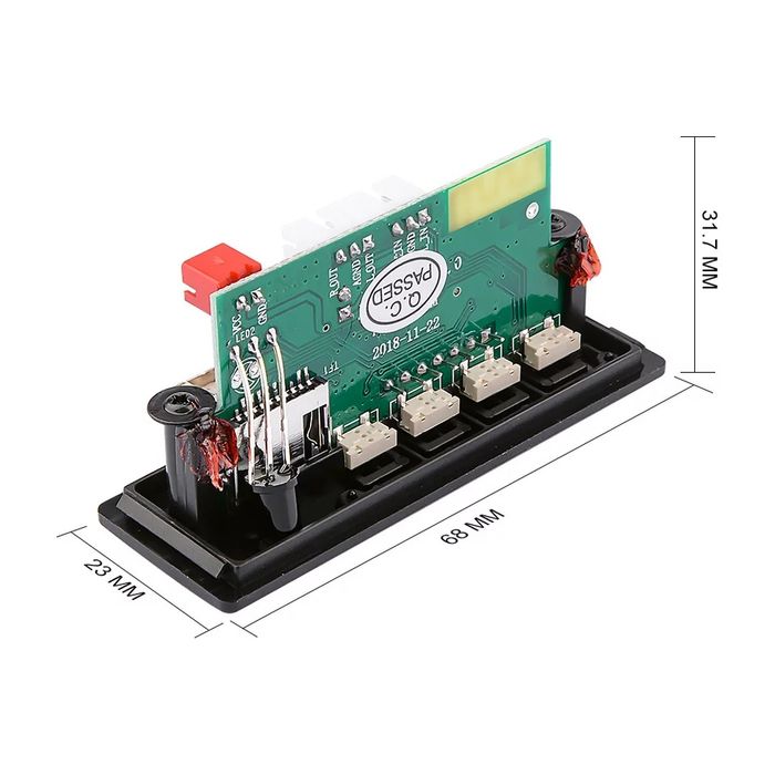 5V/12V Авто AUDIO модул за вграждане Bluetooth 5.0 USB, MP3,SD card