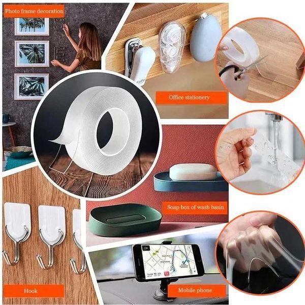 Двойно залепваща Супер здрава Нано лента Водоустойчива