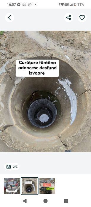 Curatare fantana adancesc