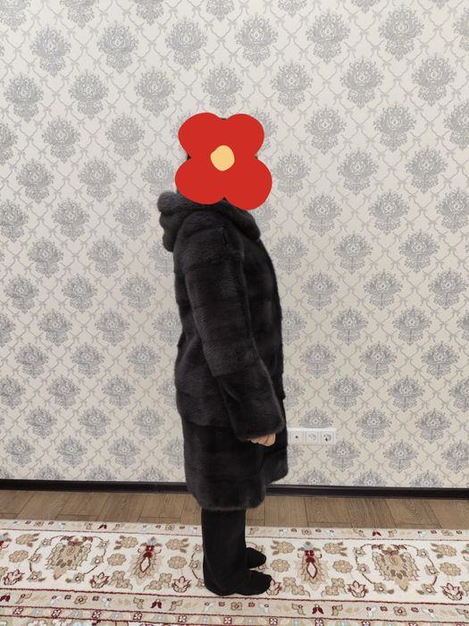 Норковая шуба серого цвета