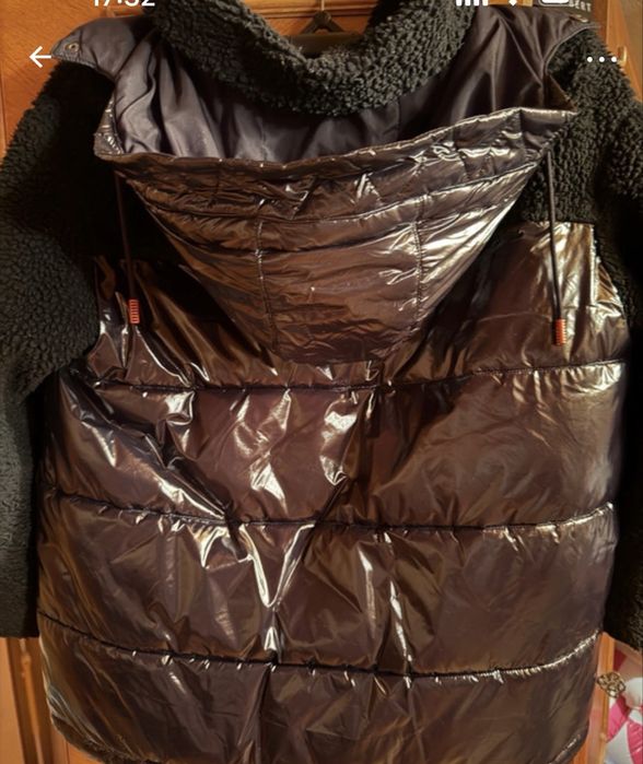 Geaca ZARA cu maneci din blana artificiala