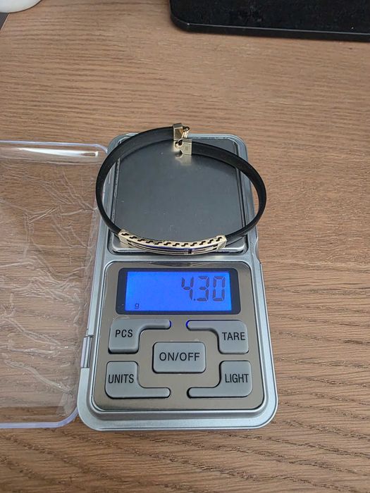 Bratara din aur si silicon 4.3g grame, 14K, 585, in forma de cruce