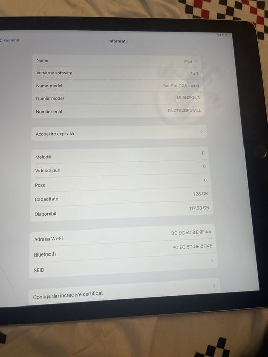 Tableta Ipad 12,9 inchi