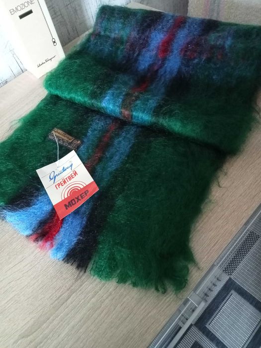 Шарф махеровый советский, Панбархат, бархат, два отреза