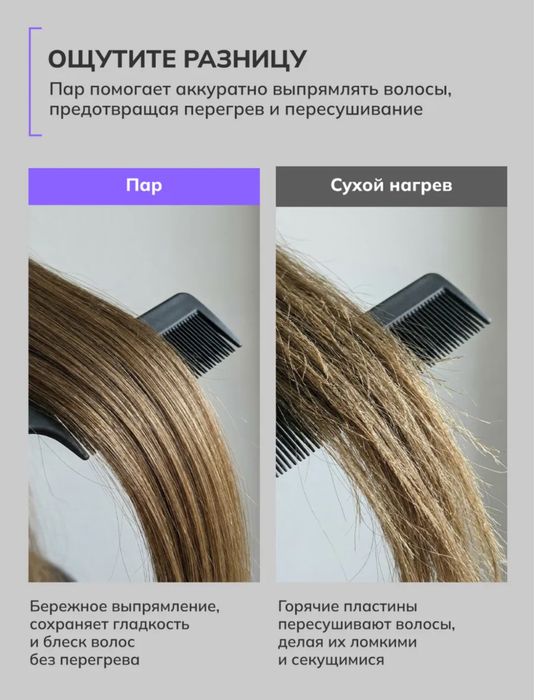 Паровой выпрямитель для волос