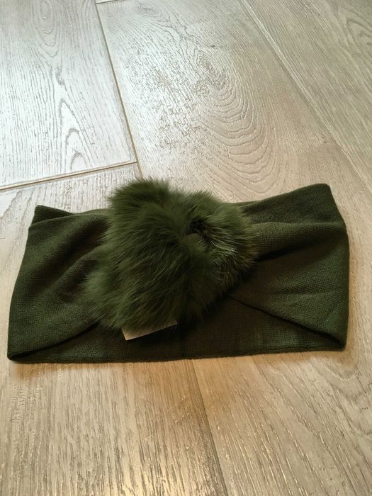 Лента за глава 3 цвята с естествен косъм заек