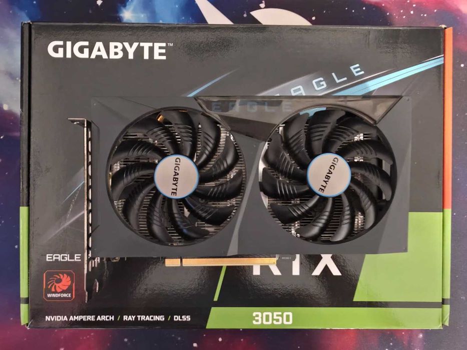 Placă Video Gigabyte RTX 3050 Eagle 8GB GDDR6 - Impecabilă, cu Cutie Originală