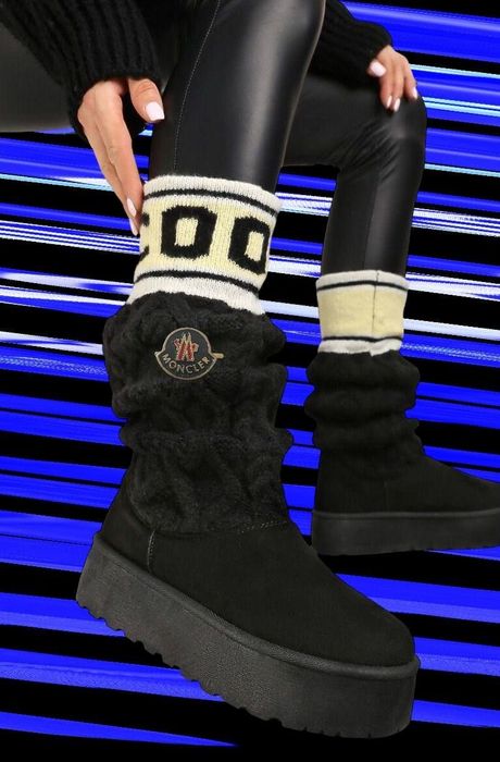 Ghete tip UGG cu Tricot !