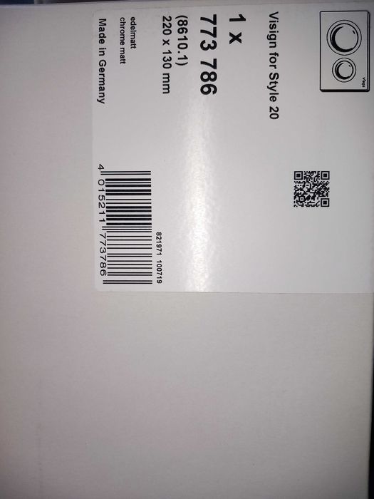 Viega/Виега бутон Visign for style 20 мат