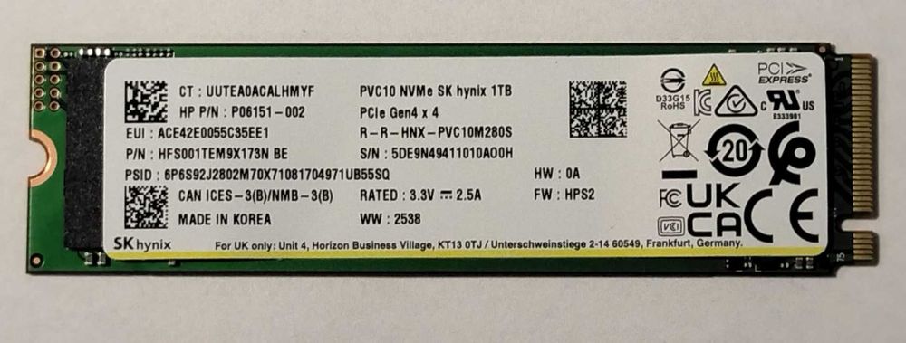 SSD Nvme 1TB Hynix Nou, Garantie, Pcie Gen4 x 4