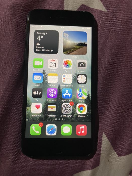 Vând iphone 7 black functional !