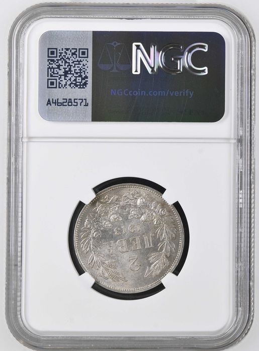 2 лева 1913 MS 62 NGC