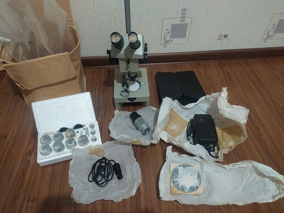 Новый стереоскопический микроскоп МБС-10, СССР 1988 года, эксклюзив