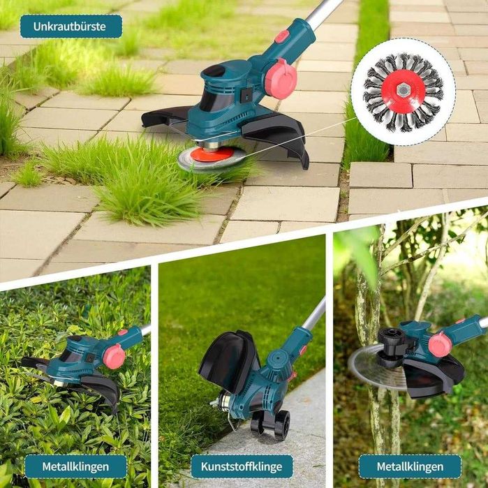 Mașină de tuns iarba cu 2 baterii NOUA