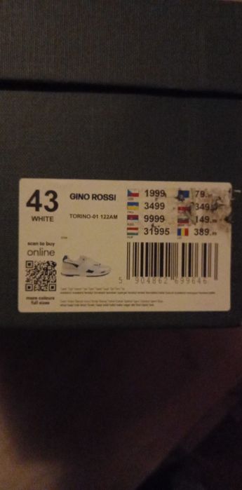 Нови обувки естествена кожа, Gino Rossy, 43 номер, намалени