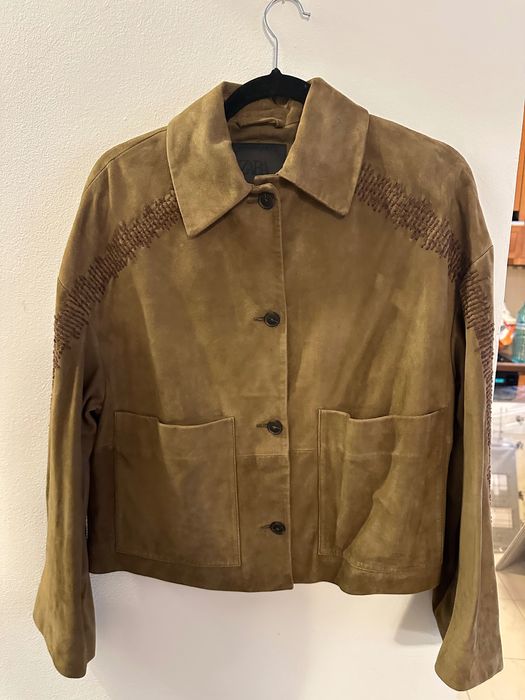 Къс Тренчкот,Велурено кожено яке Zara