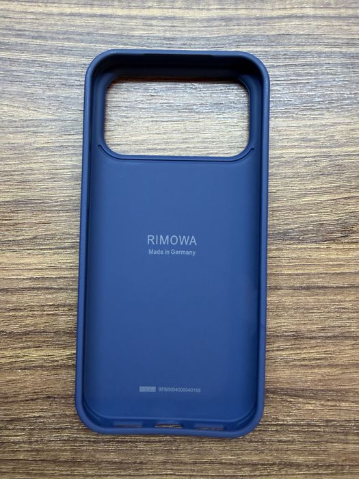 Rimowa iPhone 17 Pro Max Aluminum Case Husa Metalic Albastra Deep Blue