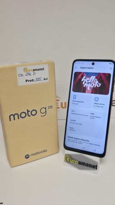 Telefon mobil Motorola moto g05, Dual SIM, 256GB, 8GB RAM, Plum -BD-