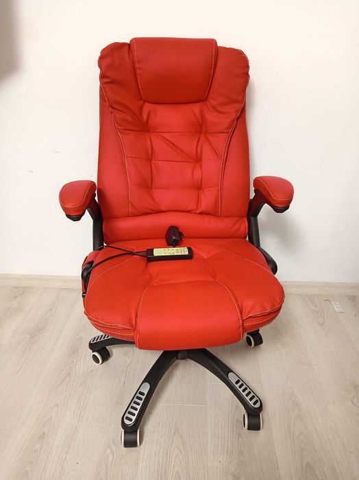 scaun directorial din piele ecologică cu funcție de masaj