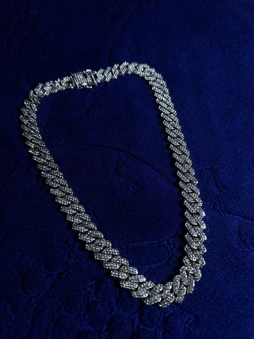 Lant cubanez, ice, fully iced out, hard lock concept, pietre sintetice