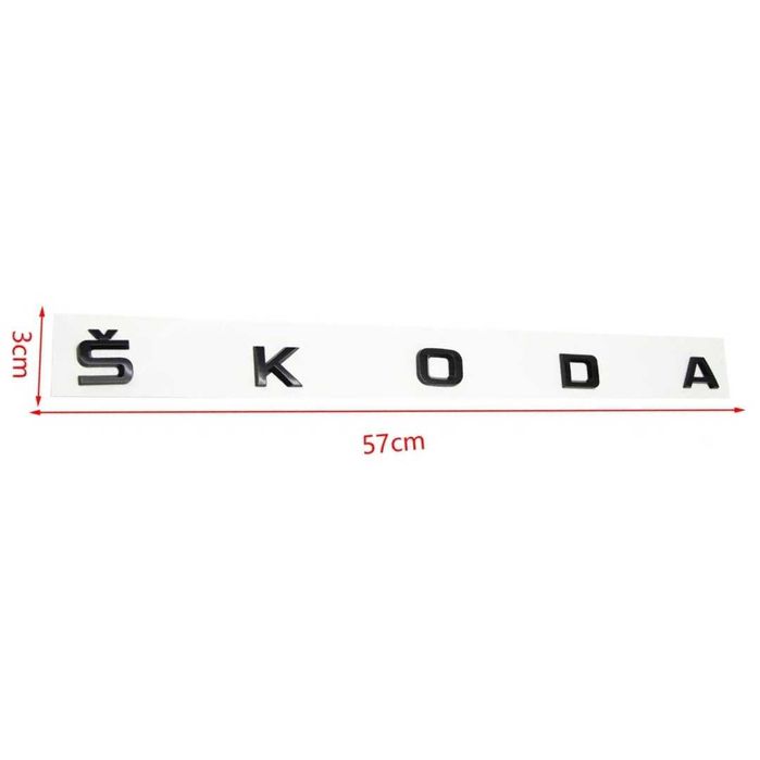 Емблема за Шкода предна 89мм и задна 79мм - Черна, Хромирана, Зелена