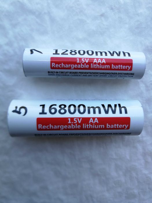 Продавам нови зарядни 1,5В литиево-йонни полимерни батерии АА и ААА