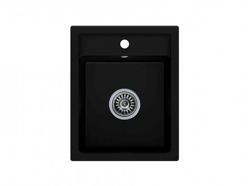 Кухненска Мивка от гранит модел Рига 40 XL 400 x 500 mm - Черна