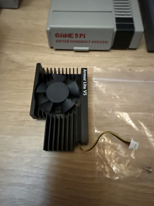 Carcasa Cooler Raspberry Pi 5 GeeekPi Game5Pi Retro Gaming Armor Lite V5 Active Cooler Ventilator Heatsink Racire Resigilat Open Box