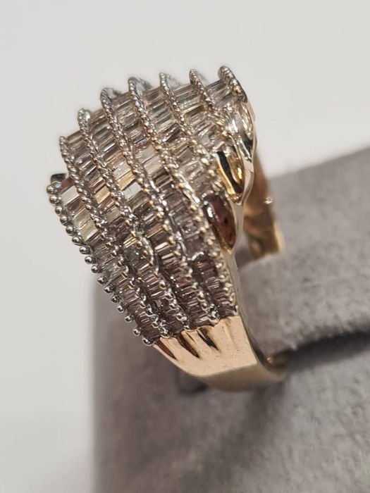 Inel din aur galben 14k cu diamante naturale, IAU801