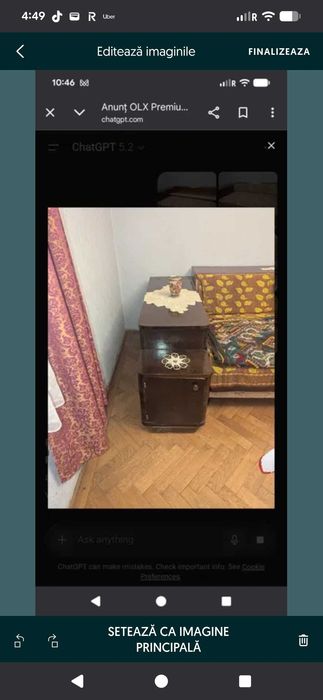 Ladă de zestre vintage autentică piesă rară, lemn, multifuncțională.