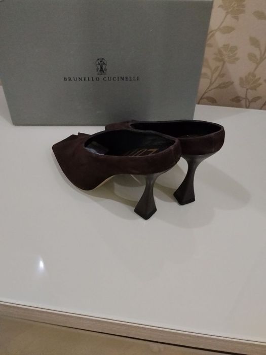 Новые замшевые туфли brunello cucinelli / lottini