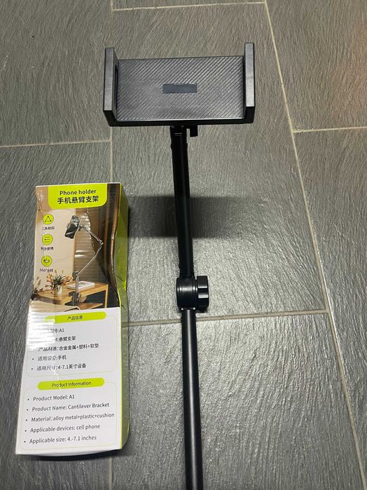 Поставка за телефон с разтегателно рамо въртяща се на 360°