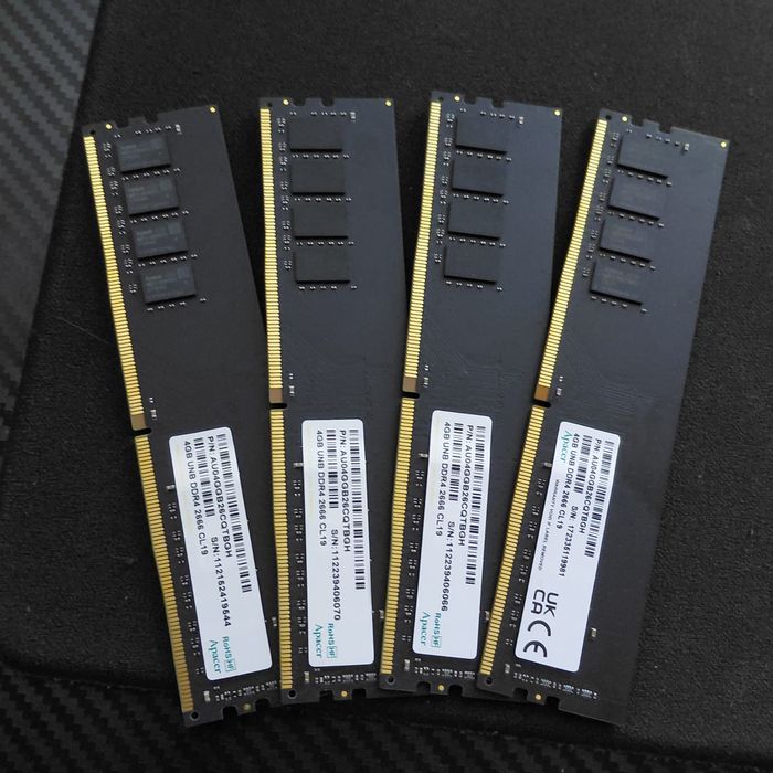 Срочно продам оперативную память (ОЗУ) Apacer 2666 Mhz DDR4, 16 Gb (4x
