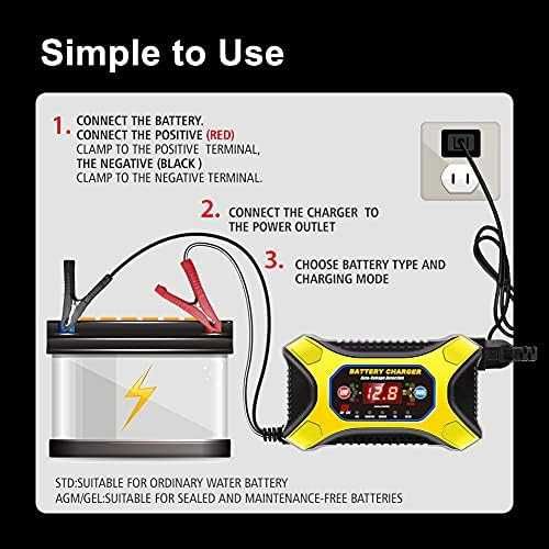 Бързо зарядно устройство за автомобилна батерия 12A 6V/12V