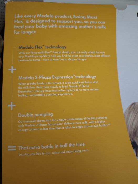 Medela Swing Maxi Flex, Електрическа, Двойна, Двуфазна