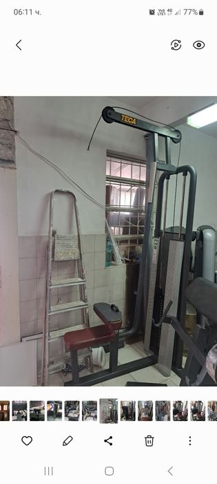 Фитнес оборудване тека teca джангал машина дъмбели лежанка кросоувър