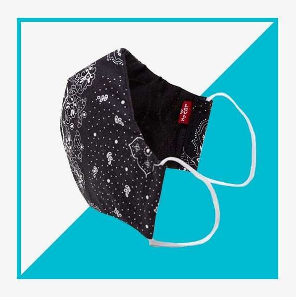 Предпазна маска Levi's, черна, двулицева ПРОМО