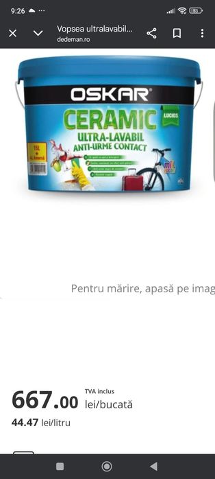 Vând găleată lavabil oskar ceramic lucios