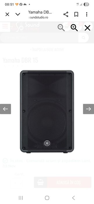 Boxe active yamaha dbr