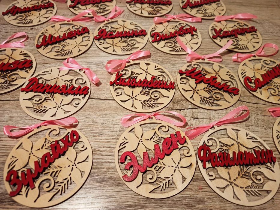 Именные ёлочные игрушки