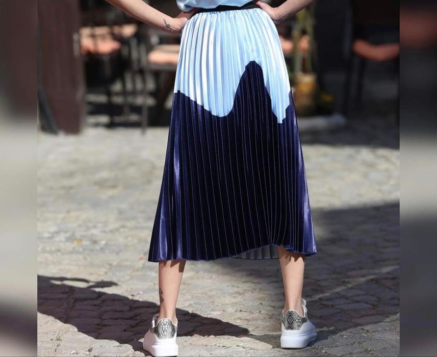 Миди пола солей в син цвят