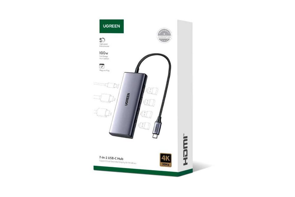 UGREEN 7-in-1 USB-C Hub — универсальный адаптер. есть доставка