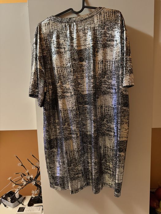 Туника-тип тениска в сребристо